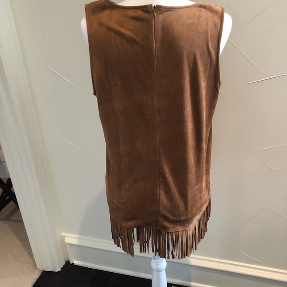 Mittoshop suede like fringed vest - Picture 2 of 3